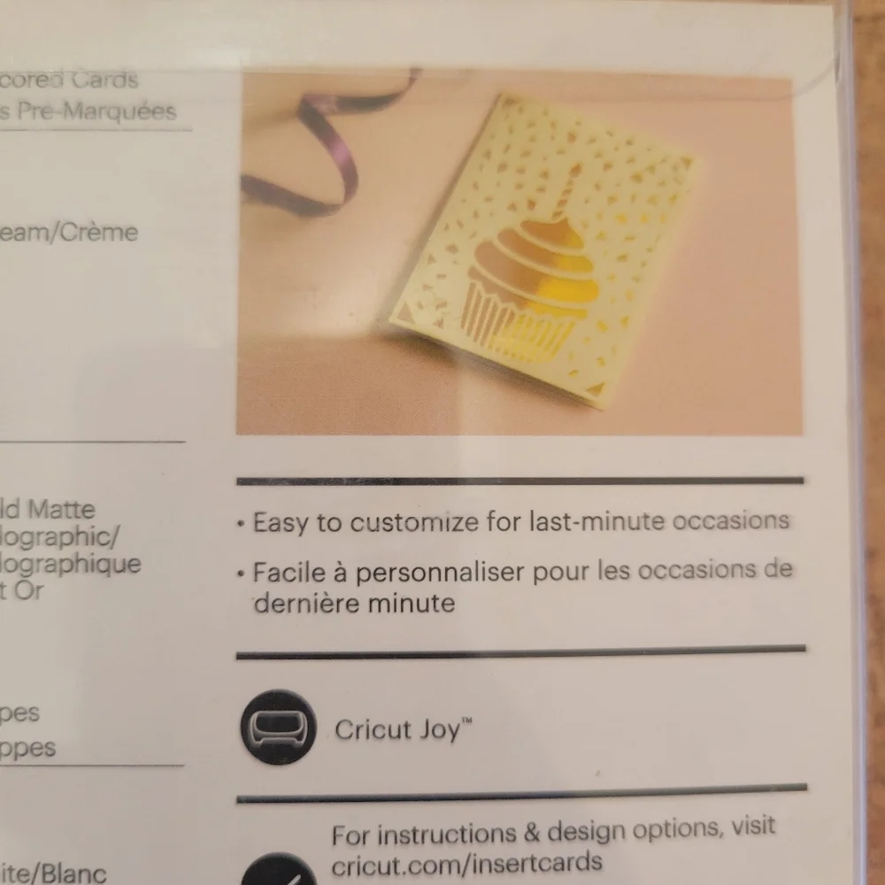 Cricut Insert Cards - NWT/NIB ~ 2 Packs ~ Silver & Gold FINAL PRICE!
